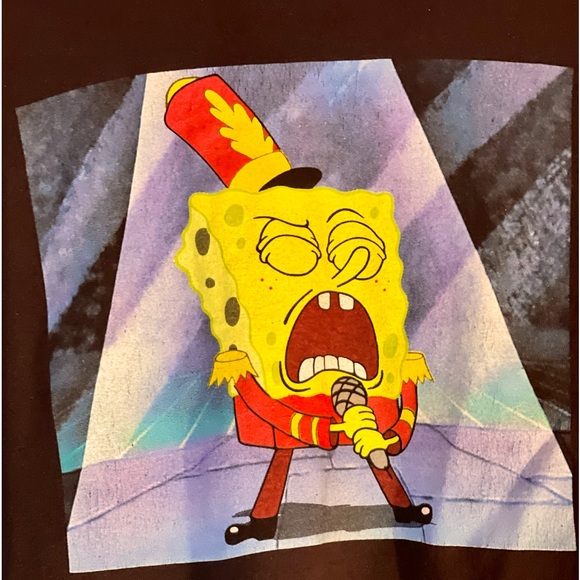 SpongeBob SquarePants Singing in uniform on stage Men 2XL T Shirt marked sleeve - Picture 2 of 5